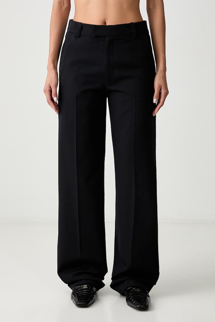 A.P.C. Becky spodnie z wełną damskie granatowy COHKX.F08514