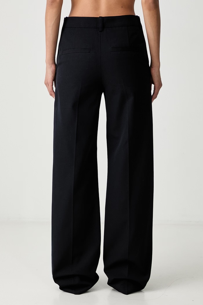 Odzież A.P.C. Becky spodnie z wełną damskie COHKX.F08514 granatowy