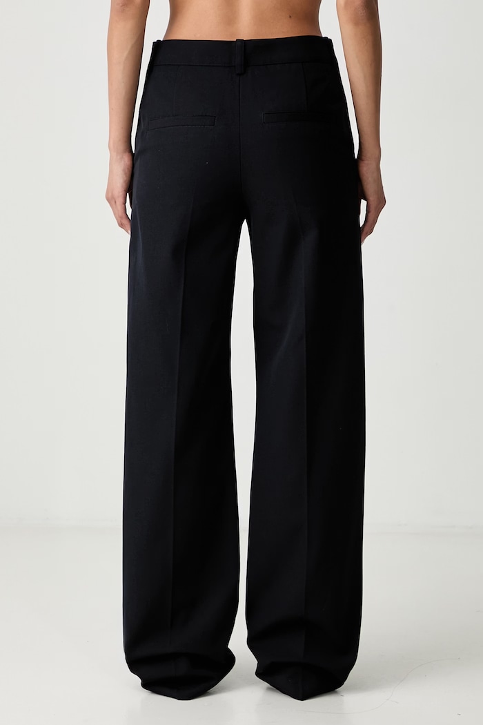 Odzież A.P.C. Becky spodnie z wełną damskie COHKX.F08514 granatowy