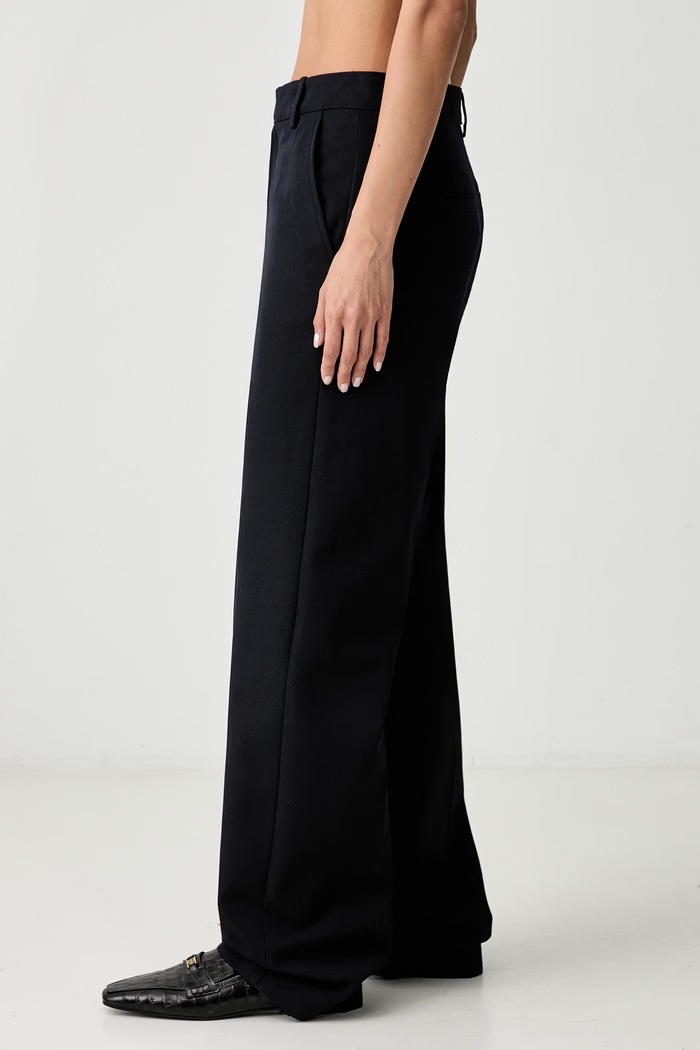 A.P.C. Becky spodnie z wełną damskie granatowy COHKX.F08514