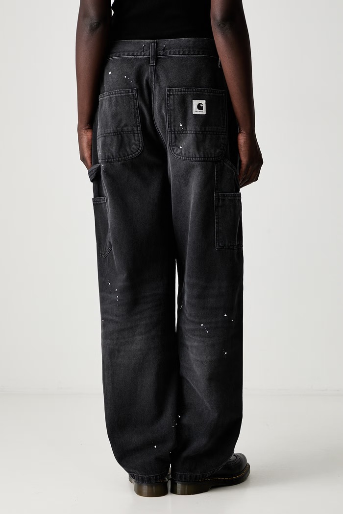 Odzież Carhartt WIP W OG Single Knee jeansy relaxed fit damskie I037024 czarny