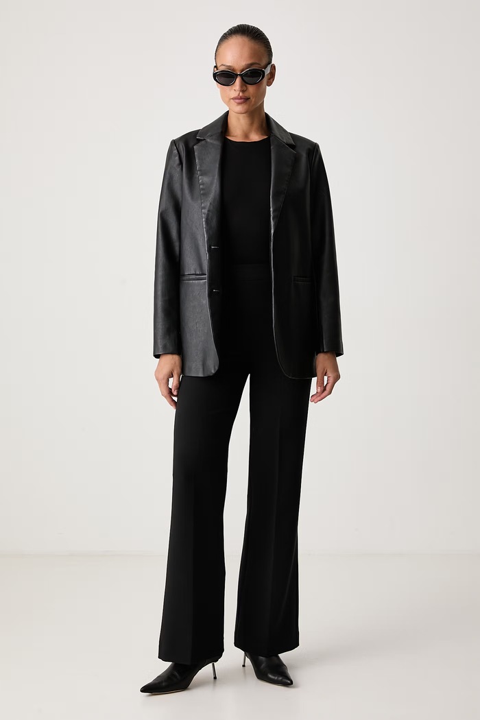 Twinset Spodnie damskie z wiskozą 262TT2421 czarny AW26