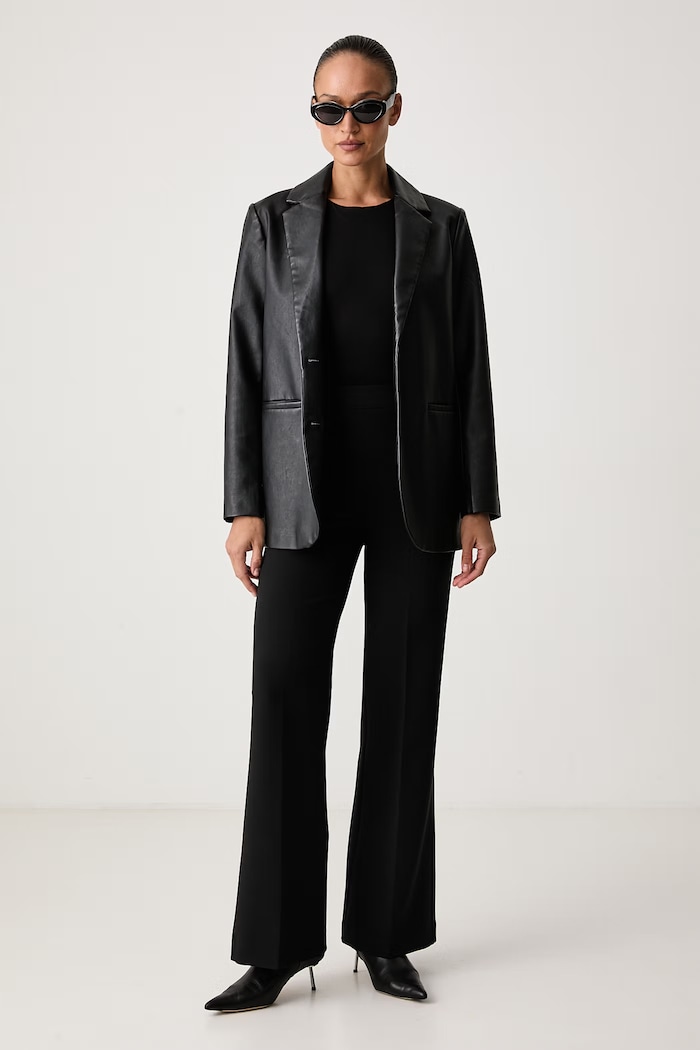 Twinset Spodnie damskie z wiskozą 262TT2421 czarny AW26