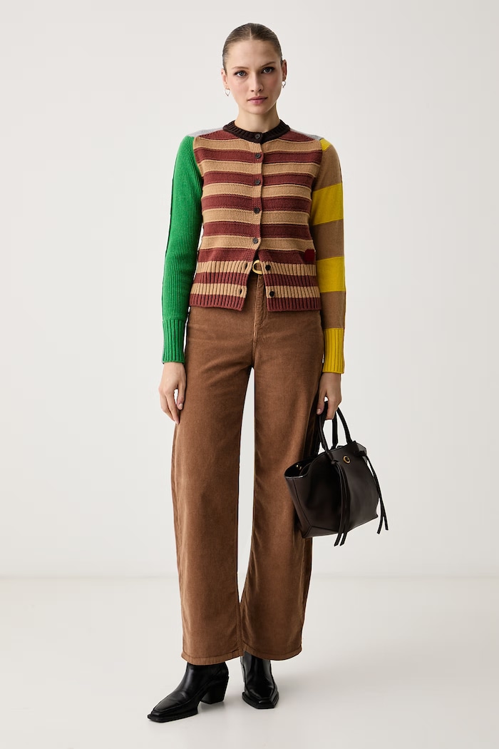 Twinset Панталон дамски от джинс 262TT2361 кафяв AW26