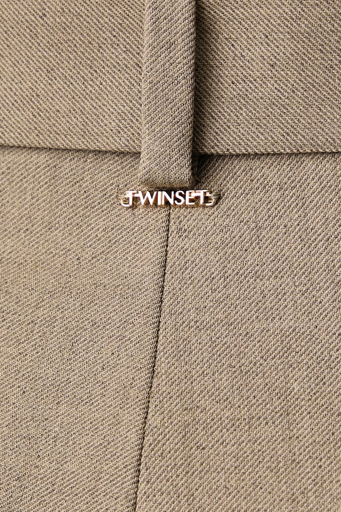 Nohavice dámske s vlnou Twinset 262TT2220 béžová