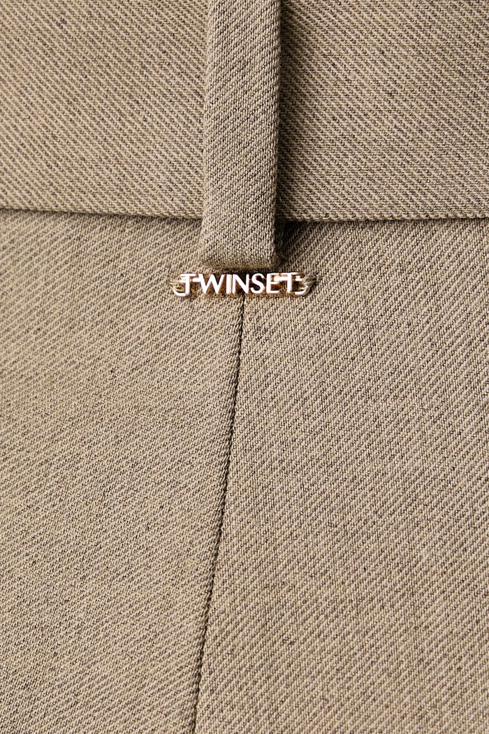 Nohavice dámske s vlnou Twinset 262TT2220 béžová