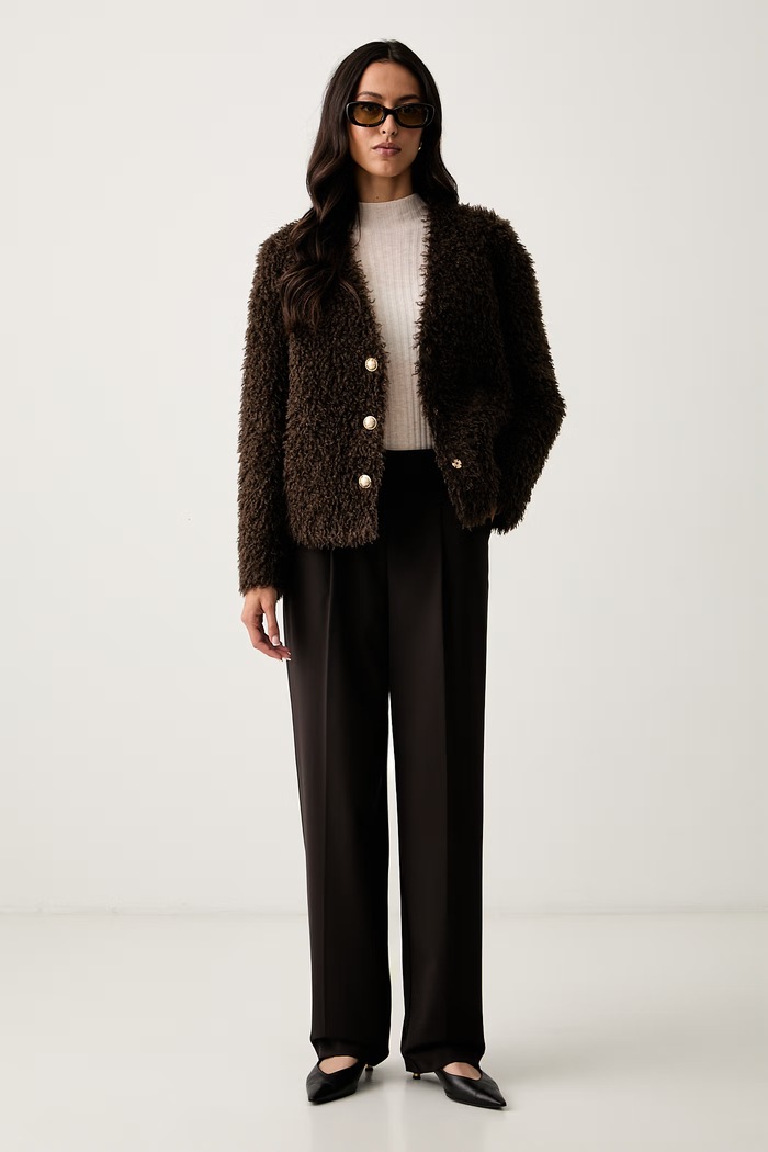 Twinset hlače za žene s viskozom 262TF2014 smeđa AW26