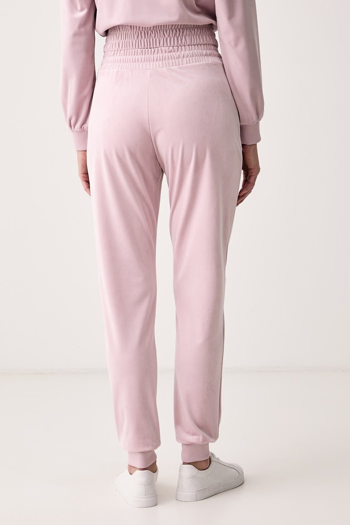 Îmbrăcăminte Guess Pantaloni de trening pentru femei din velur AMALIA V6BB11.K6304 violet
