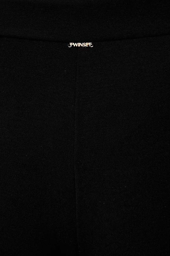 Twinset hlače s viskozom crna 262TP2373