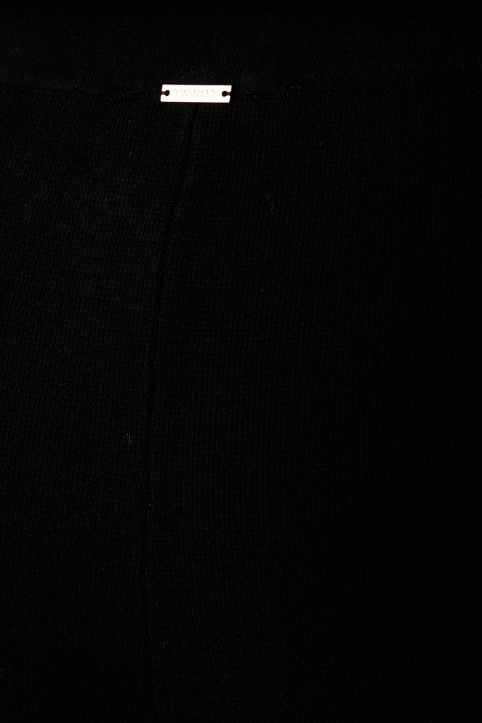 Twinset hlače za žene s viskozom crna 262TP3099