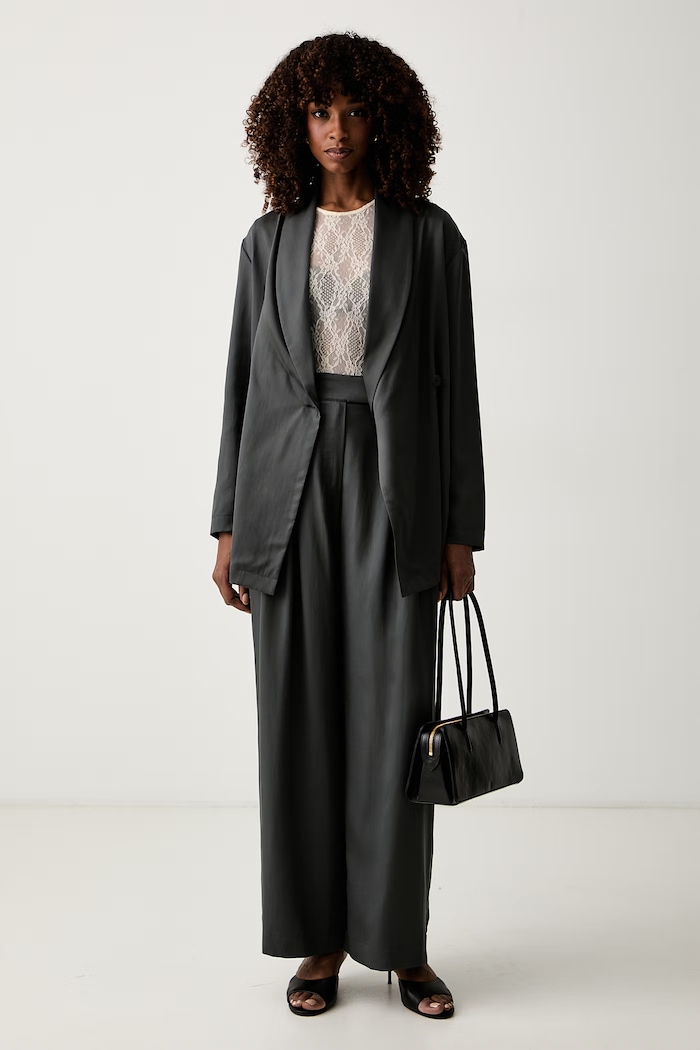 Twinset nohavice dámske z lyocellu 262LI2BQQ sivá AW26