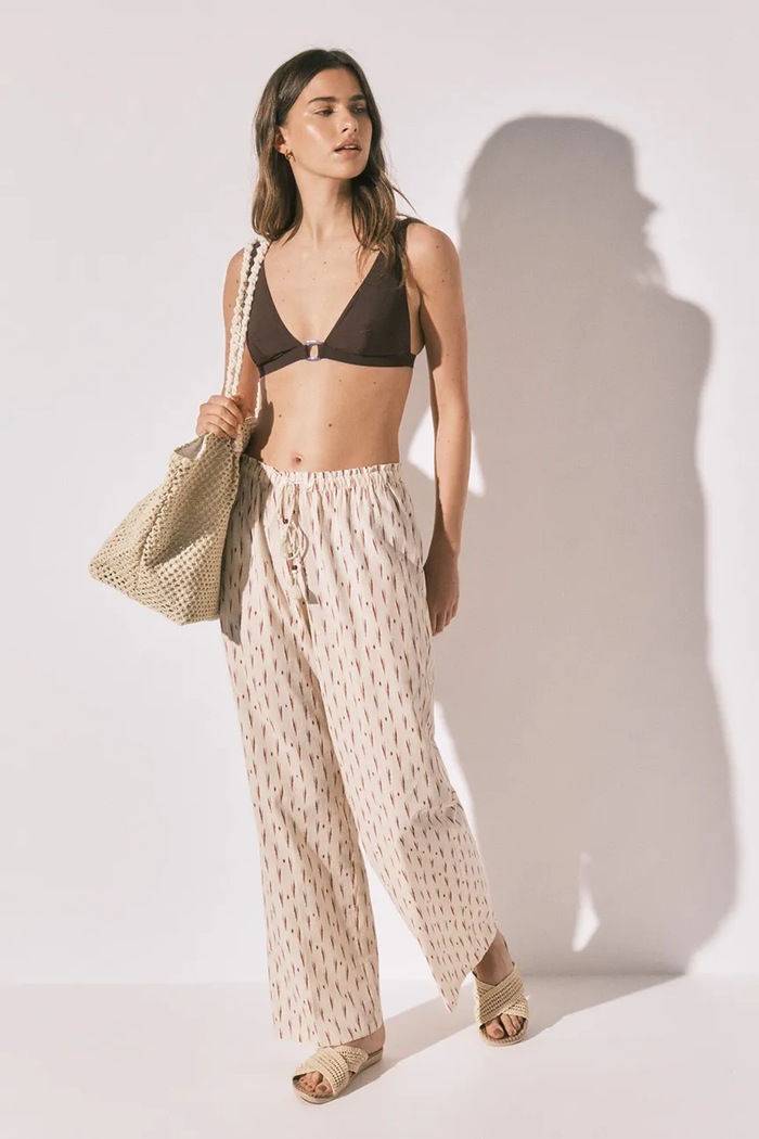 women'secret spodnie lounge damskie z bawełną 3704534 beżowy AW26