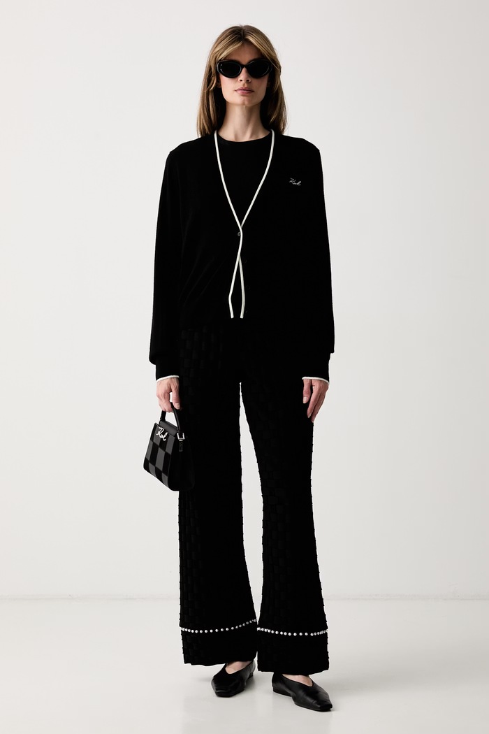 Karl Lagerfeld панталон дамски с вискоза B3W10082 черен AW26