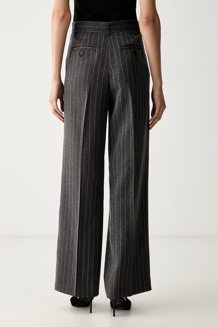 Abbigliamento Karl Lagerfeld pantaloni da abito da donna con viscosa B3W10086 grigio