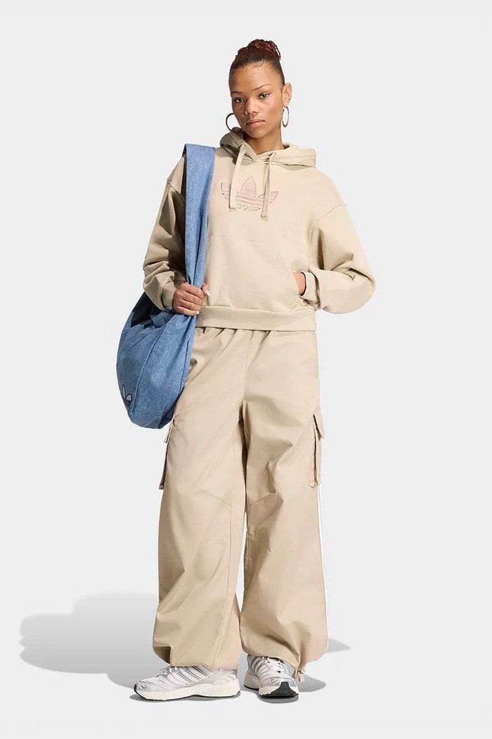 Oblečenie adidas Originals Nohavice cargo dámske Firebird Adilenium KT0068 béžová