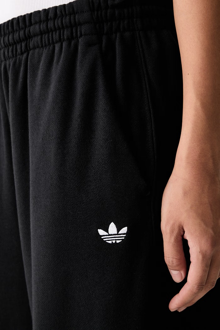 adidas Originals παντελόνι επίσημο γυναικείο βαμβακερό Essentials μαύρο KR9177