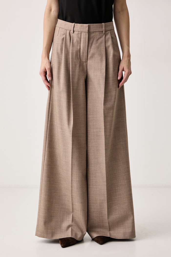 Guess Pantaloni pentru femei cu lână x LEONIE HANNE bej W6BB40.W5204