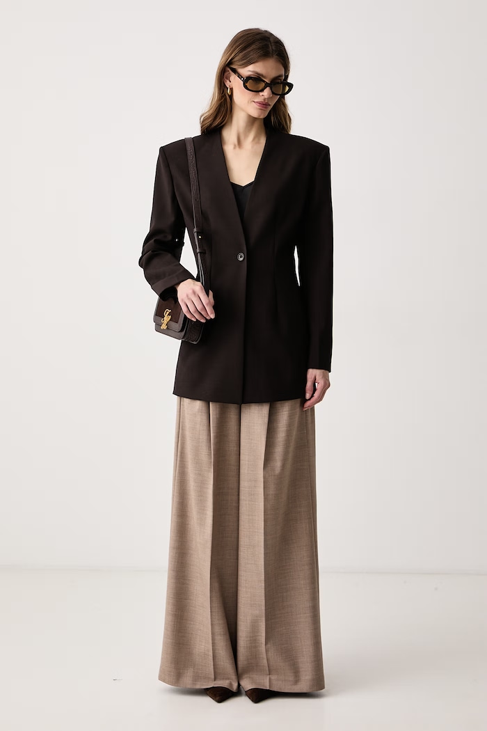 Guess Pantaloni pentru femei cu lână x LEONIE HANNE W6BB40.W5204 bej AW26