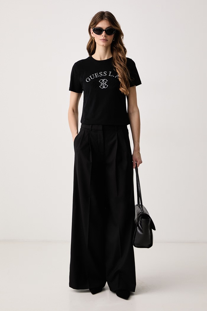 Guess Pantaloni pentru femei cu lână x LEONIE HANNE W6BB40.W5204 negru AW26
