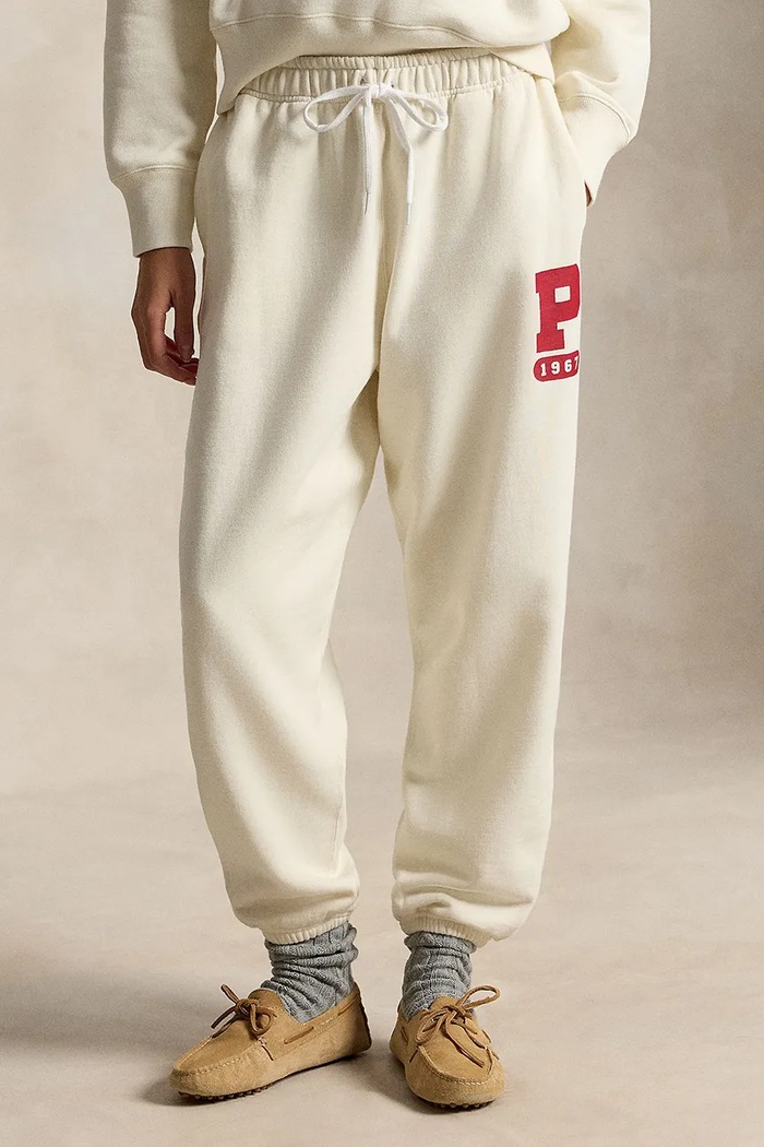 Polo Ralph Lauren spodnie dresowe damskie z bawełną beżowy 211B17560
