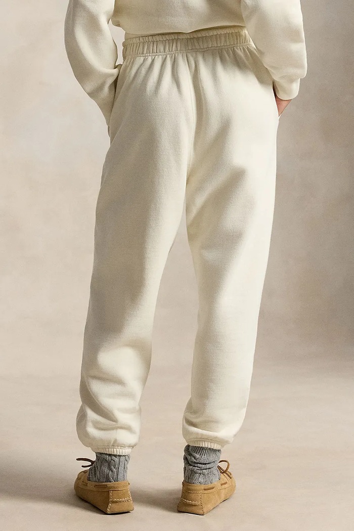 Polo Ralph Lauren spodnie dresowe damskie z bawełną 211B17560 beżowy AW26