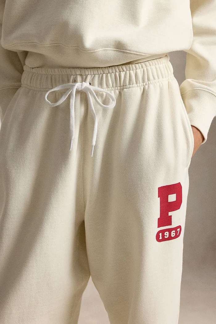 Polo Ralph Lauren spodnie dresowe damskie z bawełną beżowy 211B17560