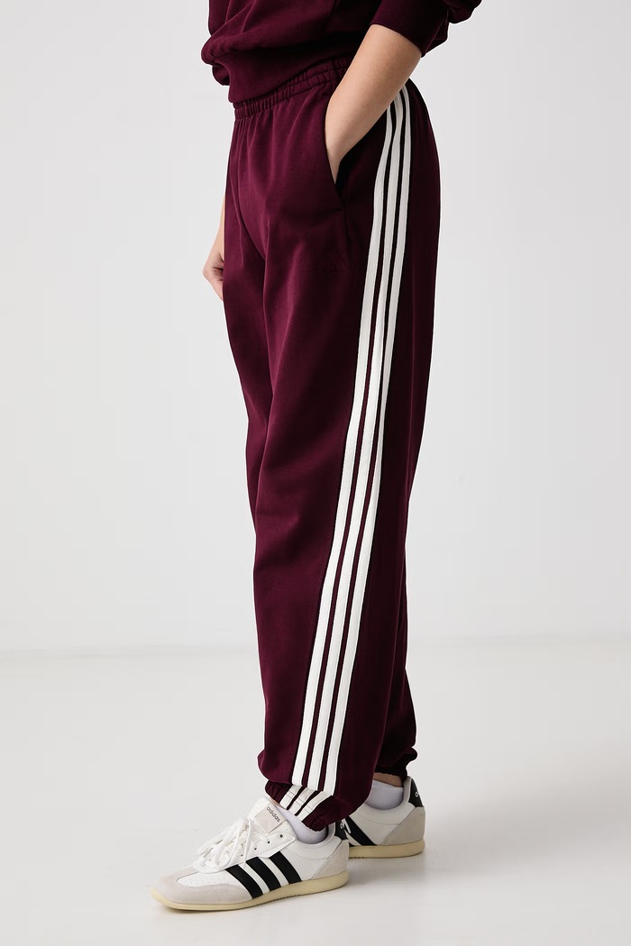 Παντελόνι επίσημο γυναικείο βαμβακερό adidas KV9900 μπορντό