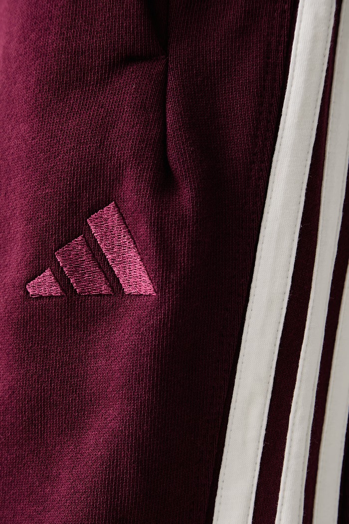 Παντελόνι επίσημο γυναικείο βαμβακερό adidas μπορντό KV9900