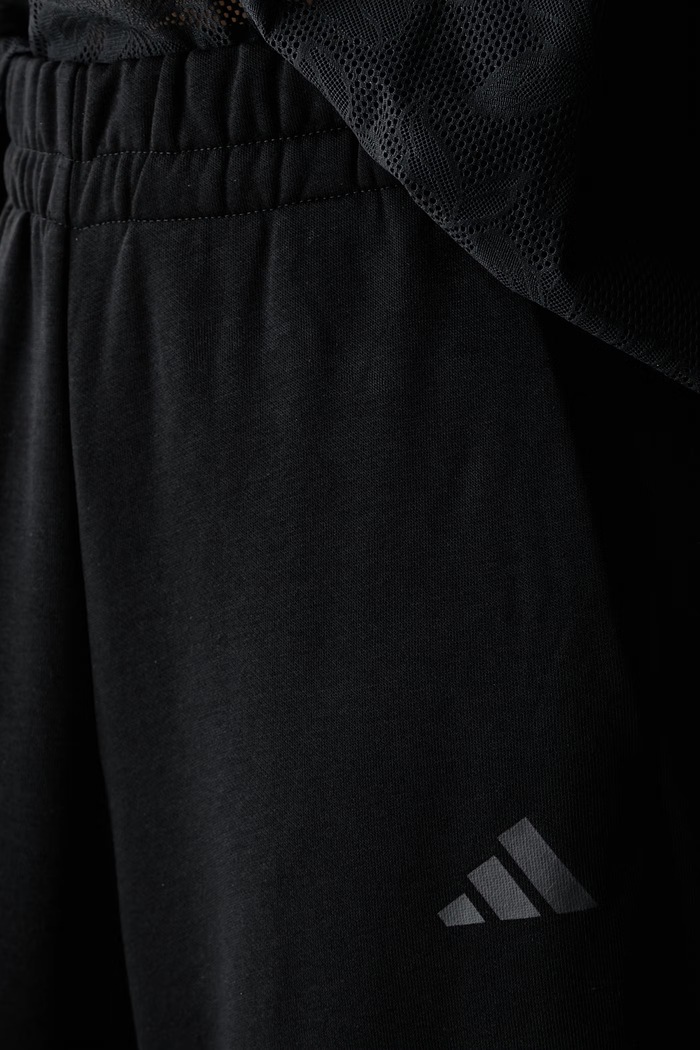 adidas spodnie dresowe damskie z bawełną Soft Lux czarny KF6248