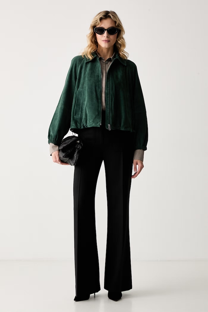 Victoria Beckham spodnie garniturowe damskie z bawełną Alina 1226WTR005115D czarny AW26