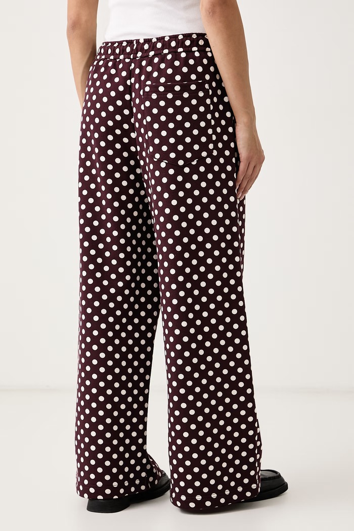 Odzież Marimekko Spodnie dresowe damskie bawełniane 096215 bordowy