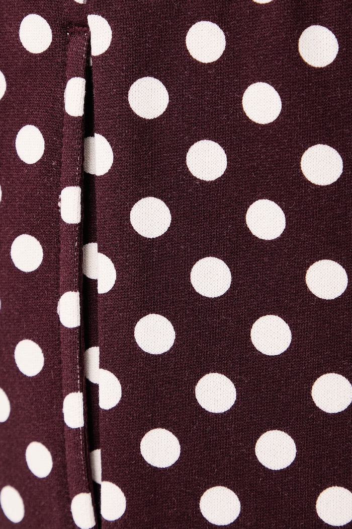 Spodnie dresowe damskie bawełniane Marimekko 096215 bordowy