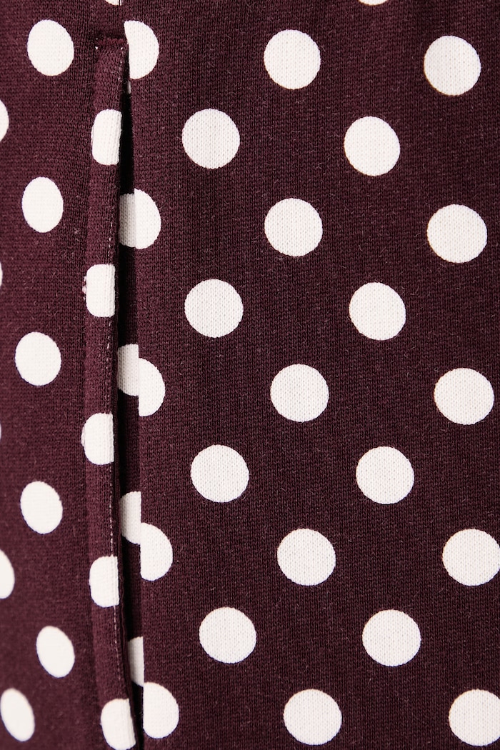 Spodnie dresowe damskie bawełniane Marimekko 096215 bordowy