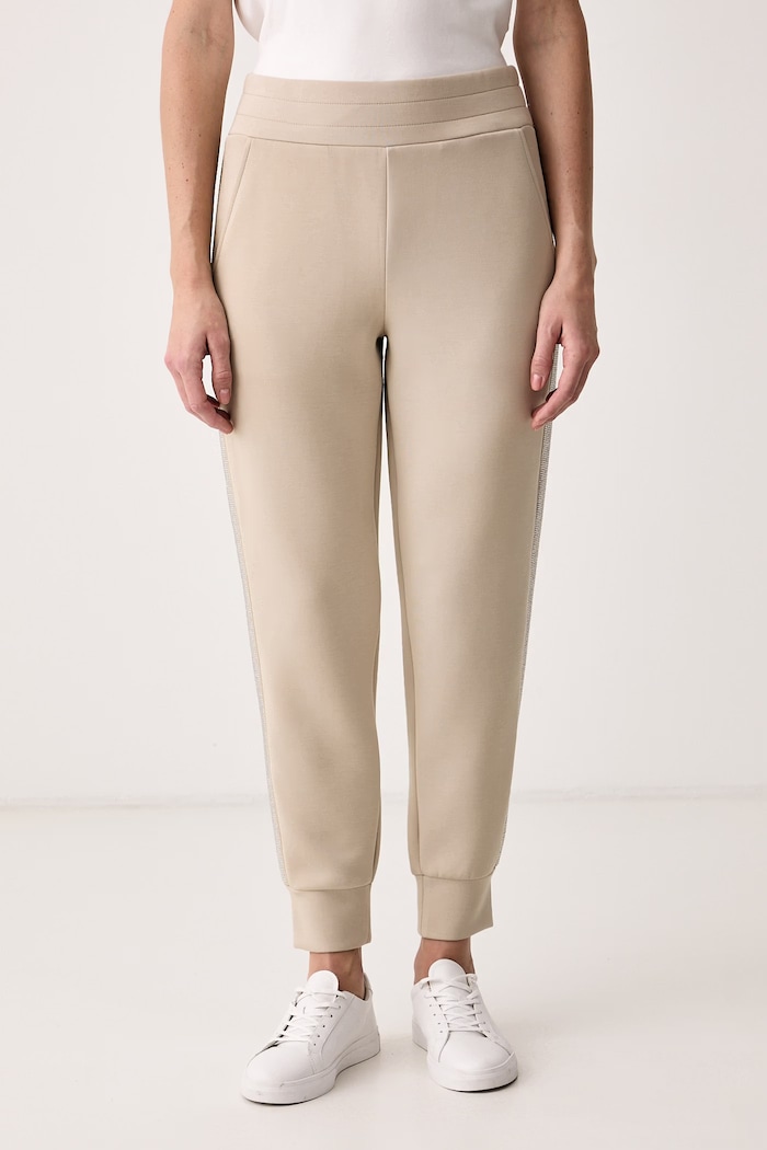Guess Спортен панталон дамски с вискоза NEW VICTOIRE бежов W6BB17.K6074