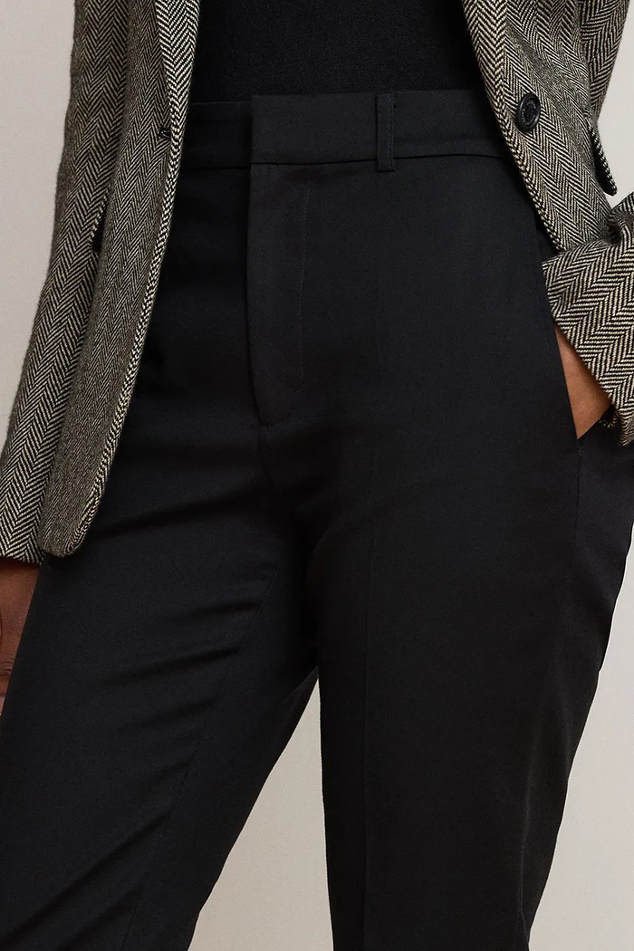 Odzież Lauren Ralph Lauren spodnie slim fit damskie bawełniane z elastanem 200P14610 czarny