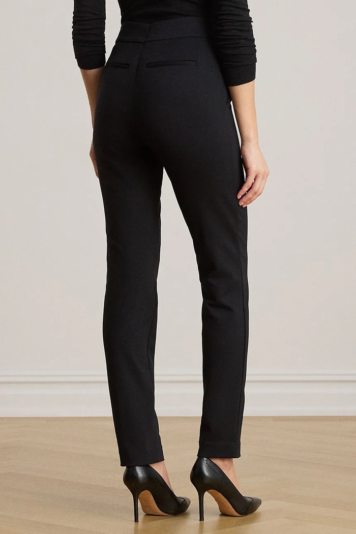 Lauren Ralph Lauren spodnie slim fit damskie z wiskozą 200B22288 czarny AW26