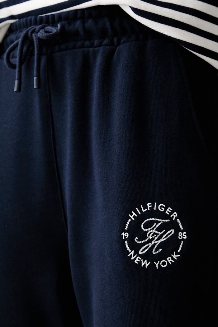 Tommy Hilfiger παντελόνι επίσημο γυναικείο βαμβακερό σκούρο μπλε WW0WW51097