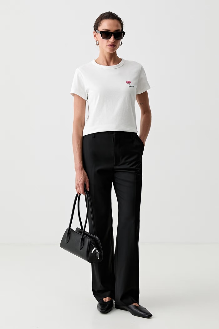Kenzo kalhoty dámské vlněné FG62PA3159TV černá AW26