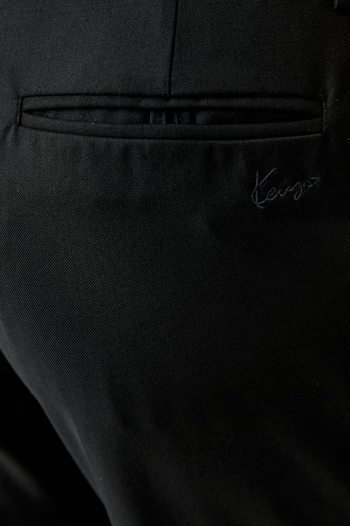 Kenzo kalhoty dámské vlněné černá FG62PA3159TV