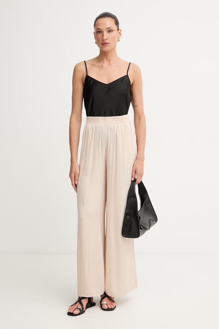 Morgan Pantaloni wide leg da donna PWENDA 261.PWENDA beige AW26
