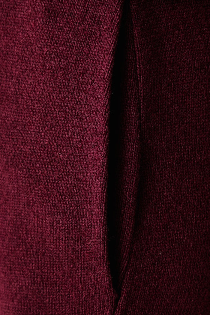 Spodnie damskie z dodatkiem kaszmiru Ermanno Scervino LIFE D494P708XJO bordowy