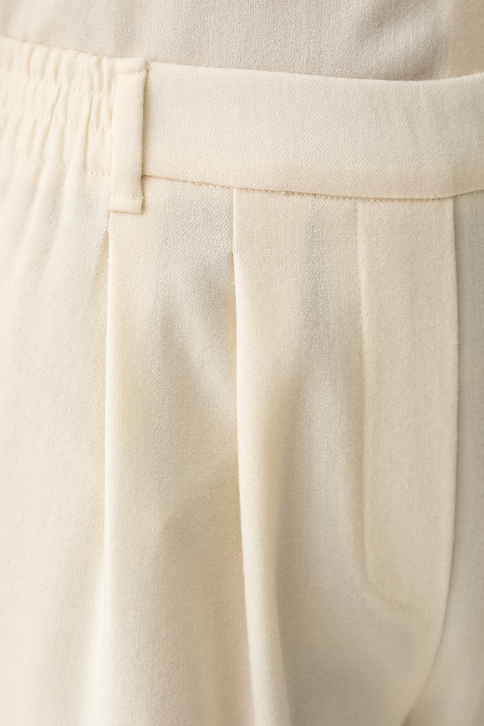 Ermanno Scervino LIFE spodnie damskie wełniane beżowy D494P611YBM