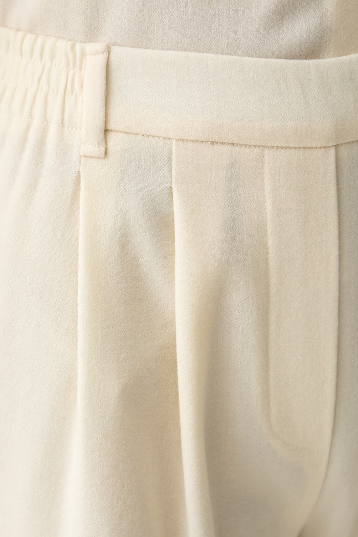 Ermanno Scervino LIFE spodnie damskie wełniane beżowy D494P611YBM