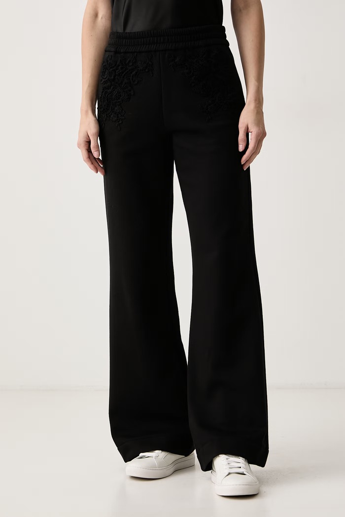 Ermanno Scervino LIFE Donji dio trenirke za žene s pamukom crna D494P603HKT