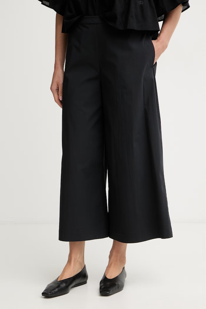Marc O'Polo pantaloni pentru femei, cu bumbac negru 5000014317