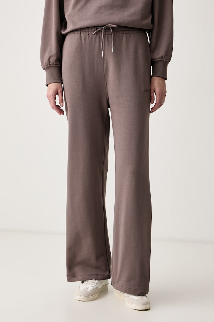 Calvin Klein Spodnie dresowe damskie bawełniane brązowy LV044G248G
