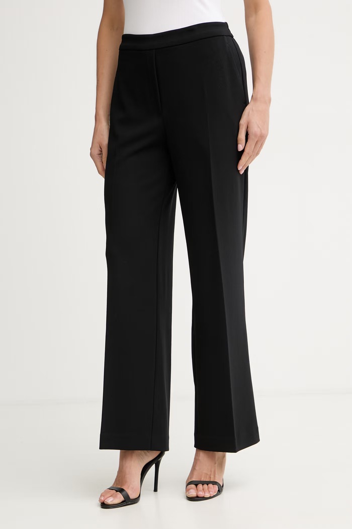 Calvin Klein nohavice rovné dámske čierna LV044F648G
