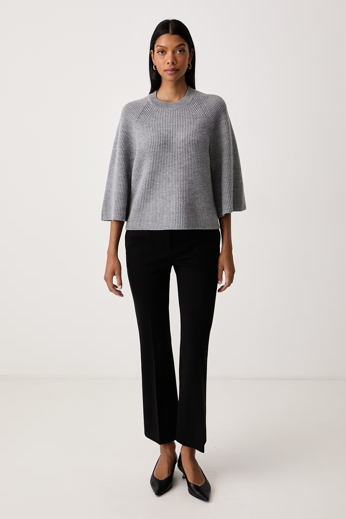BOSS Spodnie garniturowe damskie Talia-Crop1 50563831 czarny AW26