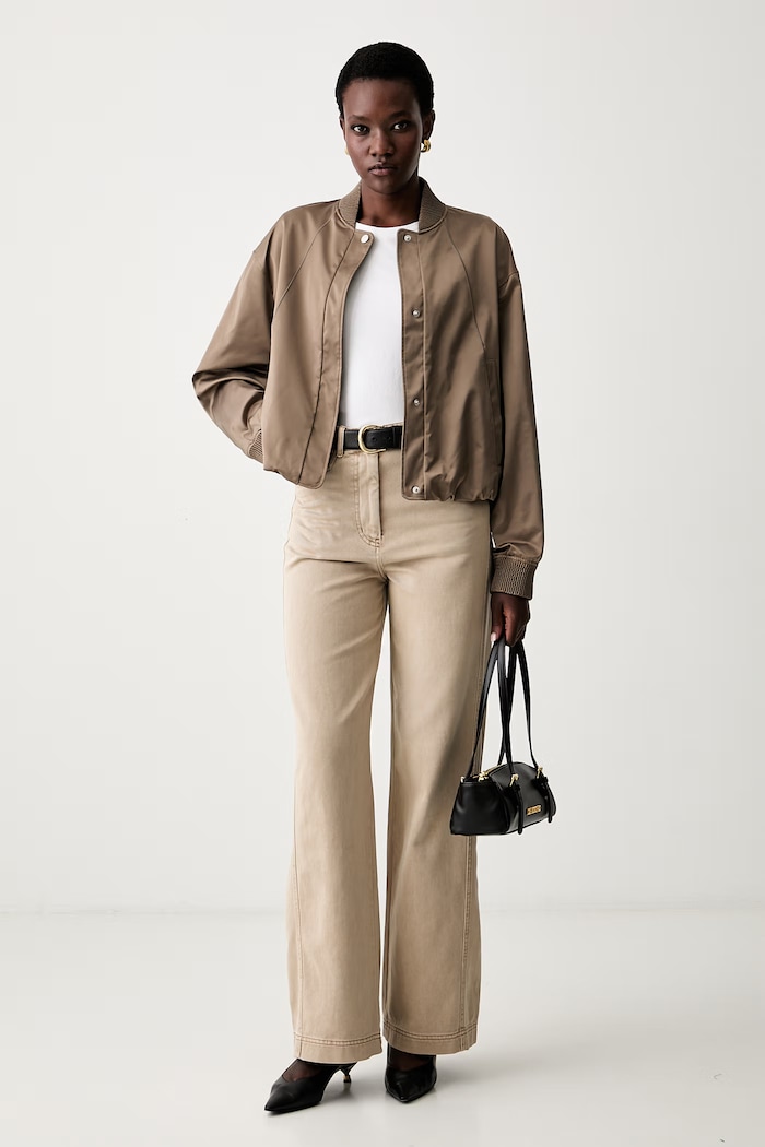 BOSS Orange relaxed fit džíny dámské C_TMarlina1-D 50563061 béžová AW26