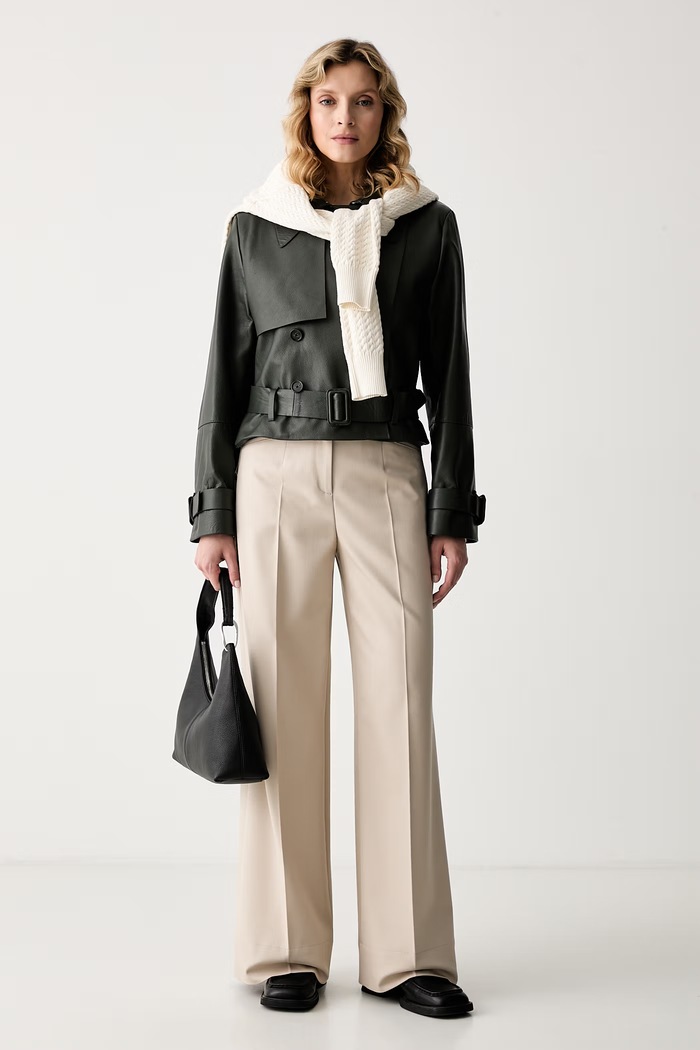 BOSS Orange Официален панталон дамски C_Tacodi1 50562885 бежов AW26